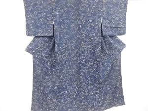 未使用品　仕立て上がり　動物更紗模様手織り紬着物